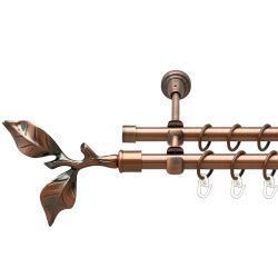 Листок троянди Дворядний Відкритий Гладка труба Кільце металеве Мідь 