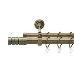 Модуло Дворядний Відкритий Гладка труба Кільце металеве Антик 