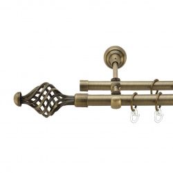 Арезо Дворядний Відкритий Гладка труба Кільце металеве Антик 