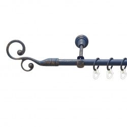 Флорес Однорядний Відкритий Гладка труба Кільце металеве Блакить золота 