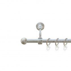 Куля болонь Однорядний Відкритий Гладка труба Кільце металеве Біле золото 