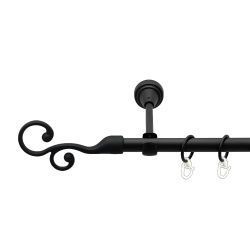 Флорес Однорядний Відкритий Гладка труба Кільце металеве Чорний оксамит 