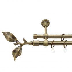 Листок троянди Дворядний Литий Гладка труба Кільце металеве Антик 