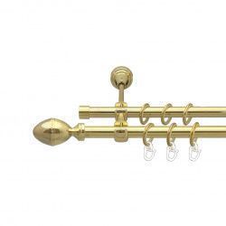 Фарже Дворядний Відкритий Гладка труба Кільце металеве Золото 