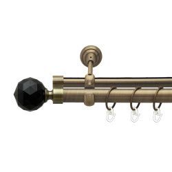 Люміера неро Дворядний Опозитний Гладка труба Кільце металеве Антик 