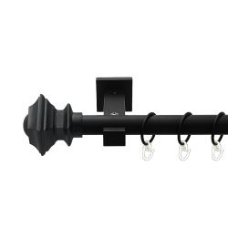 Борджеза Однорядний Техно Гладка труба Кільце металеве Чорний оксамит 