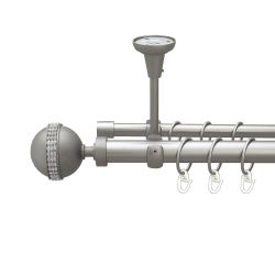 Авея Дворядний Відкритий до стелі Гладка труба Кільце металеве Сатин 