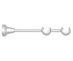 Тримач Orvit ВІДКРИТИЙ дворядний до стіни 19\19 мм САТИН