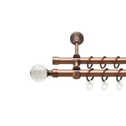 Люміера Дворядний Відкритий Гладка труба Кільце металеве Мідь 