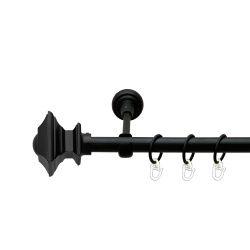 Борджеза Однорядний Відкритий Гладка труба Кільце металеве Чорний оксамит 