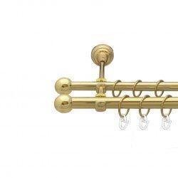 Куля болонь Дворядний Відкритий Гладка труба Кільце металеве Золото 