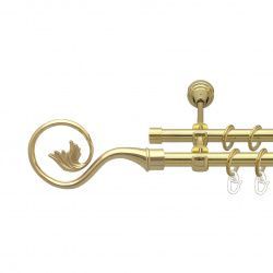 Ніка Дворядний Відкритий Гладка труба Кільце металеве Золото 