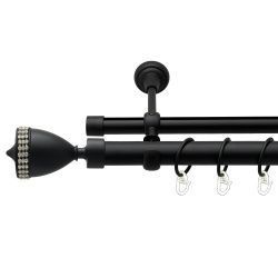 Етернія Дворядний Опозитний Гладка труба Кільце металеве Чорний оксамит 