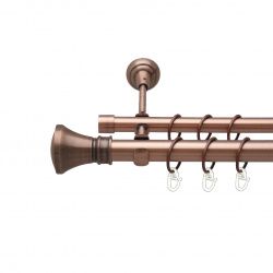 Люксор Дворядний Відкритий Гладка труба Кільце металеве Мідь 