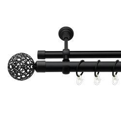 Савона Дворядний Опозитний Гладка труба Кільце металеве Чорний оксамит 