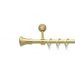 Люксор Однорядний Відкритий Гладка труба Кільце фасонне металеве  Золото 