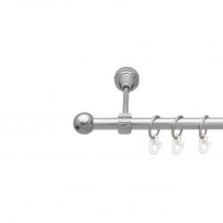 Куля болонь Однорядний Відкритий Гладка труба Кільце металеве Хром 