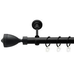 Афіна Однорядний Відкритий Гладка труба Кільце металеве Чорний оксамит 