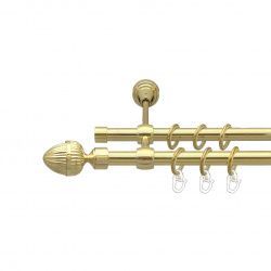 Одеон Дворядний Литий Гладка труба Кільце металеве Золото 