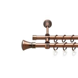 Люксор Дворядний Відкритий Гладка труба Кільце металеве Мідь 