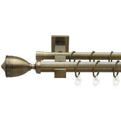 Афіна Дворядний Техно Гладка труба Кільце металеве Антик 