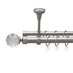 Люміера Дворядний Відкритий до стелі Гладка труба Кільце металеве Сатин 