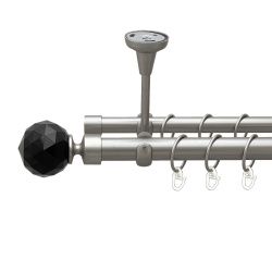 Люміера неро Дворядний Відкритий до стелі Гладка труба Кільце металеве Сатин 