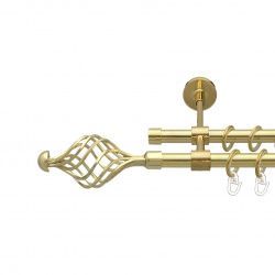 Арезо Дворядний Закритий Гладка труба Кільце металеве Золото 
