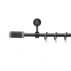 Квадро Однорядний Відкритий Гладка труба Кільце фасонне металеве  Онікс 