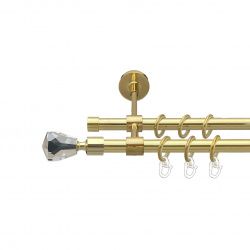 Лучетта Дворядний Закритий Гладка труба Кільце металеве Золото 