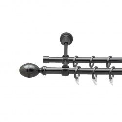 Фарже Дворядний Відкритий Гладка труба Кільце фасонне металеве  Онікс 