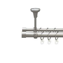 Заглушка Дворядний Відкритий до стелі Гладка труба Кільце металеве Сатин 