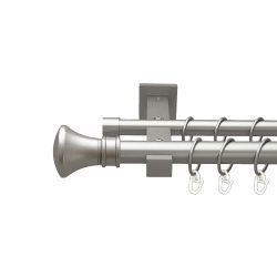 Люксор Дворядний Техно Гладка труба Кільце металеве Сатин 
