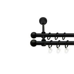 Куля болонь Дворядний Відкритий Гладка труба Кільце металеве Чорний оксамит 