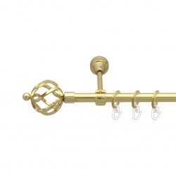 Ажур Однорядний Відкритий Гладка труба Кільце металеве Золото 