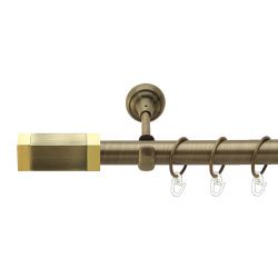 Квадро Однорядний Відкритий Гладка труба Кільце металеве Антик 