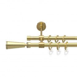 Меркурія Дворядний Закритий Гладка труба Кільце металеве Золото 