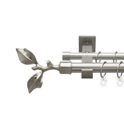 Листок троянди Дворядний Техно Гладка труба Кільце металеве Нержавіюча сталь 