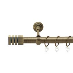 Акорда Однорядний Відкритий Гладка труба Кільце металеве Антик 