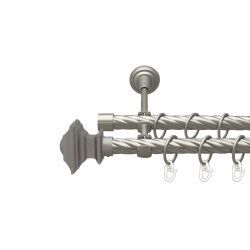 Борджеза Дворядний Відкритий Скручена труба Кільце металеве Сатин 