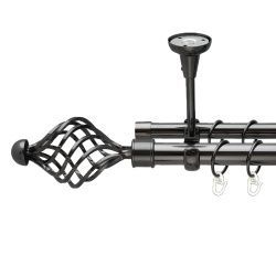 Арезо Дворядний Відкритий до стелі Гладка труба Кільце металеве Онікс 