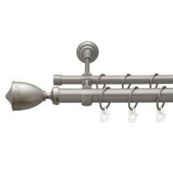 Афіна Дворядний Відкритий Гладка труба Кільце металеве Сатин 