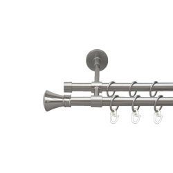 Люксор Дворядний Закритий Гладка труба Кільце металеве Нержавіюча сталь 