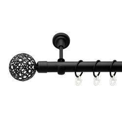 Савона Однорядний Відкритий Гладка труба Кільце металеве Чорний оксамит 