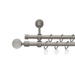 Люміера Дворядний Відкритий Гладка труба Кільце металеве Сатин 