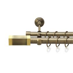 Квадро Дворядний Відкритий Гладка труба Кільце металеве Антик 