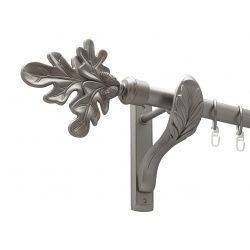 Листок дуба Однорядний Ретро Гладка труба Кільце металеве Сатин 