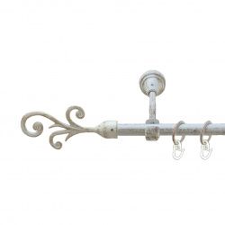 Фала Однорядний Відкритий Гладка труба Кільце металеве Біле золото 