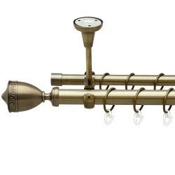 Афіна Дворядний Відкритий до стелі Гладка труба Кільце металеве Антик 