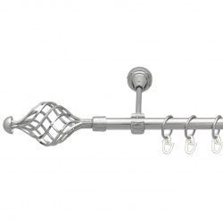 Арезо Однорядний Відкритий Гладка труба Кільце металеве Хром 